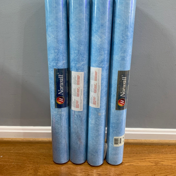 4 NEW NORWALL SOLID VINYL WALLPAPER DOUBLE ROLLS. - Picture 2 of 3